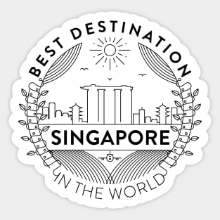 Singapore Minimal Badge Design Sticker